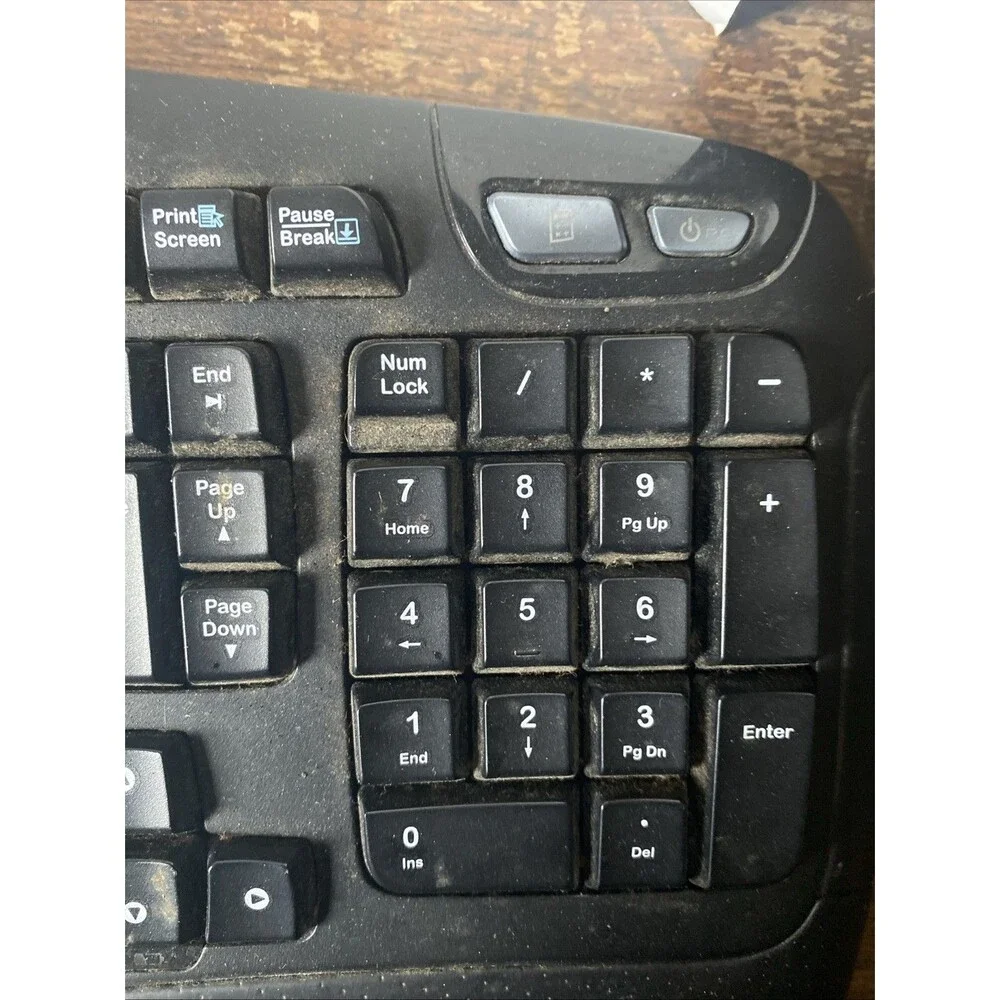 Genuine VTG Logitech Cordless Computer Keyboard Model Y-RCP140 No Receiver USED